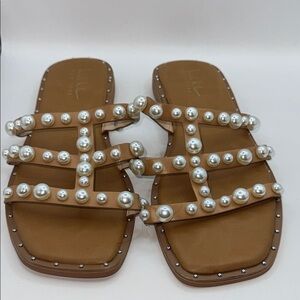 Nicole Miller studded & Pearl-Embellished Sandals